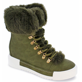 Warm Fur Lace-Up Boots Oshnow